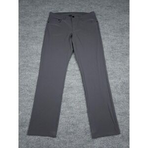 QOR Pants Men's 34 x 33 Gray Nylon Blend Stretch Cycling